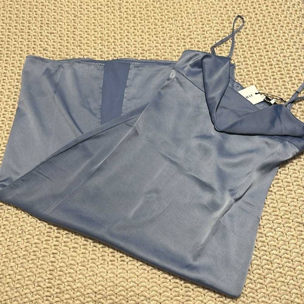 WeWoreWhat Cowl Midi in Slate Blue 4 - Picture 5 of 8